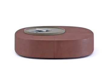 AMA - Square leather pouf by Paolo Castelli - view 2